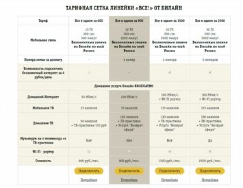 «Интернет на все» Билайн – описание и подключение услуги