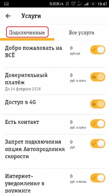 Как узнать, какие услуги подключены на Билайне