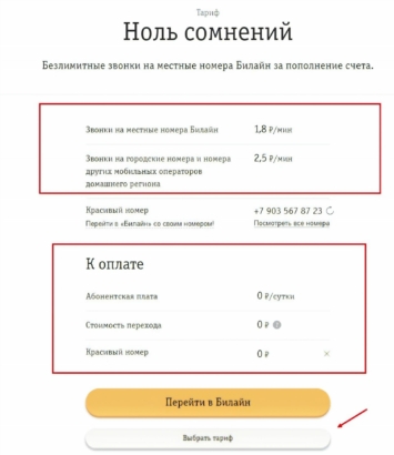 Тариф «Ноль сомнений» Билайн – описание условий, как перейти